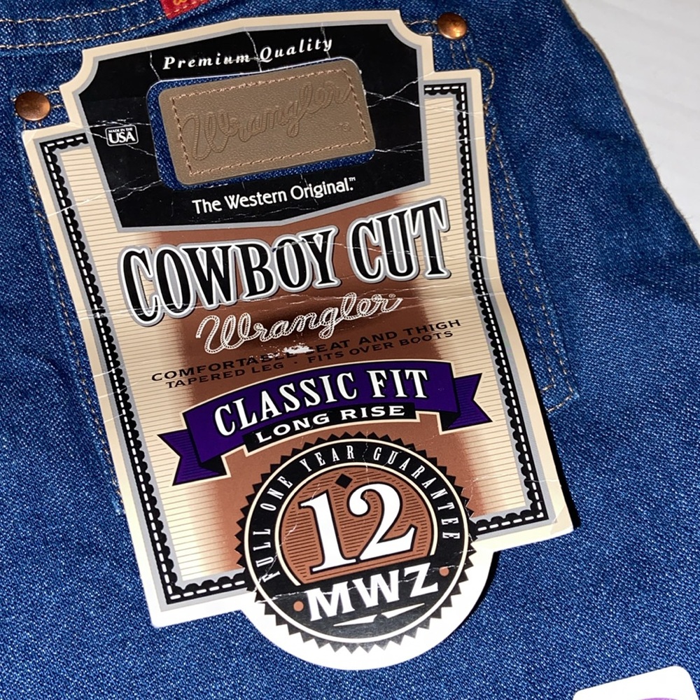 New with tag Cowboy Cut Wrangler Classic Fit Long Rise jeans size 9/10 X 30 - Picture 7 of 12